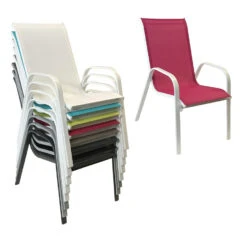 Happy Garden Buitenstoelen MARBELLA - Roze - Aluminium -VIDAXL Winkel 1000092284 0102