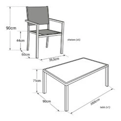 Happy Garden Buitenmeubelsets BERGAMO - Bruin - Aluminium -VIDAXL Winkel 1000092338 0104