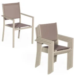Happy Garden Buitenstoelen - Bruin - Aluminium -VIDAXL Winkel 1000092411 0103