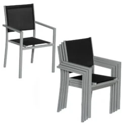 Happy Garden Buitenstoelen - Zwart - Aluminium -VIDAXL Winkel 1000092428 0103