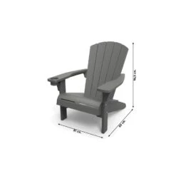 Keter Alpine Adirondack Loungestoel - Antraciet -VIDAXL Winkel 1000092693 0101