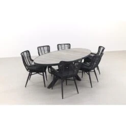 VDG Jasmine Black/Silva Houtlook 240x115 Cm. Ovale Tuinset - 7-delig 9 VDG Jasmine Black/Silva Houtlook 240x115 Cm. Ovale Tuinset - 7-delig -VIDAXL Winkel 1000093376 0103