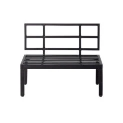 WOOOD Loungebankje Buiten George - Aluminium - Zwart - 73x90x83 -VIDAXL Winkel 1000093832 0102