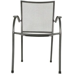 Tuinstoel Nordic - Metaal - Grijs -VIDAXL Winkel 1000093881 0102