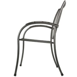 Tuinstoel Nordic - Metaal - Grijs -VIDAXL Winkel 1000093881 0103