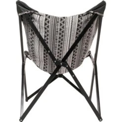 Aztec Vlinderstoel Zwart/wit - Stof - Zwart -VIDAXL Winkel 1000094343 0102