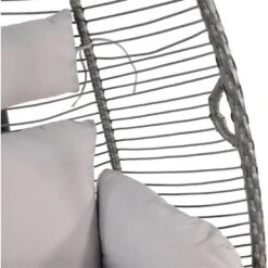 Rope Hangstoel - Wicker - Grijs -VIDAXL Winkel 1000094364 0103