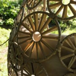 Flower Hangstoel Naturel - Wicker - Bruin -VIDAXL Winkel 1000094365 0103