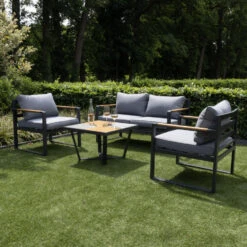 Giga Meubel Tuinset Aluminium Antraciet - 4-Delig - Set Joshua 7 Giga Meubel Tuinset Aluminium Antraciet - 4-Delig - Set Joshua -VIDAXL Winkel 1000094793 0101