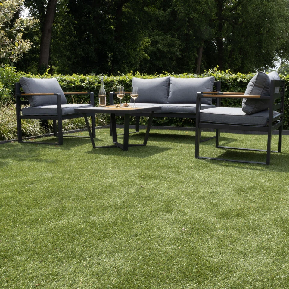 Giga Meubel Tuinset Aluminium Antraciet - 4-Delig - Set Joshua 5 Giga Meubel Tuinset Aluminium Antraciet - 4-Delig - Set Joshua - Afbeelding 3