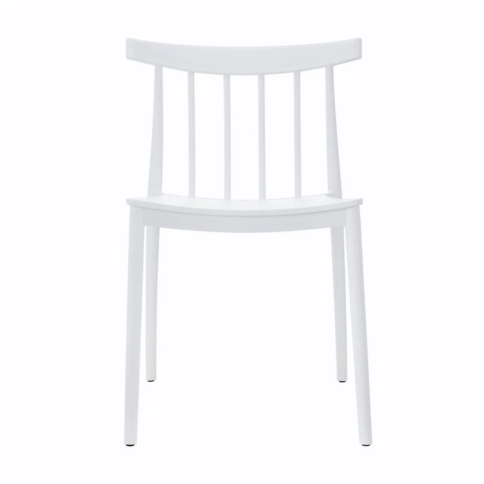 Giga Meubel Tuinstoelen Stapelbaar - Wit - Kunststof - Set Van 2 3 Giga Meubel Tuinstoelen Stapelbaar - Wit - Kunststof - Set Van 2