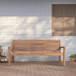 CLP Teakbank Halden 200 Cm -VIDAXL Winkel 1000095885 0102