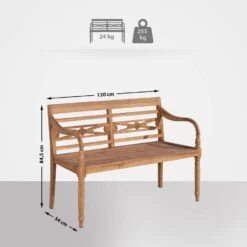 CLP Bank Maryland 120 Cm Teak -VIDAXL Winkel 1000097775 0101