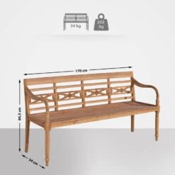 CLP Bank Maryland 170 Cm Teak -VIDAXL Winkel 1000097777 0101