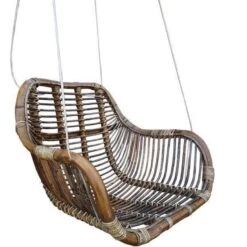 Van Der Leeden Rotan Hangstoel Fly Brown (L)66 X (B)65 X (H)49 Cm -VIDAXL Winkel 1000098803 0102