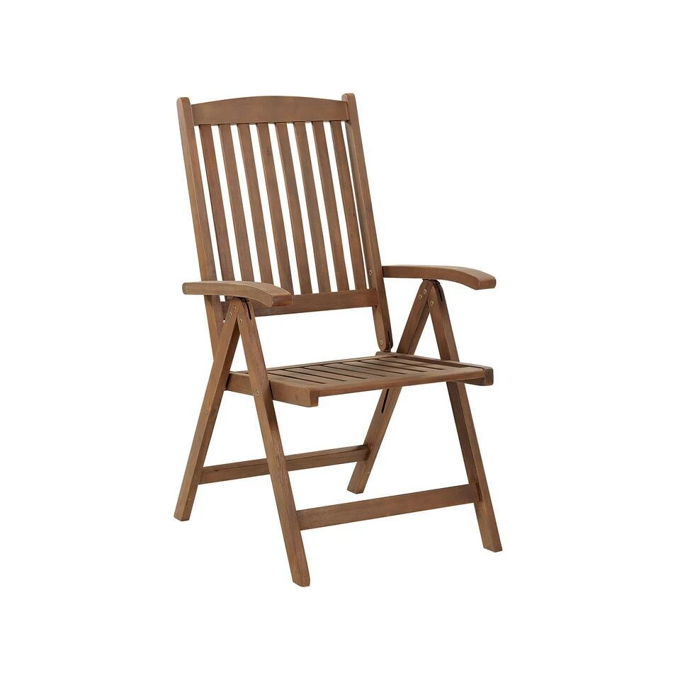 AMANTEA - Tuinstoel - Donkere Houtkleur - Acaciahout 3 AMANTEA - Tuinstoel - Donkere Houtkleur - Acaciahout