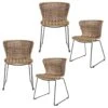 WOOOD Wings Tuinstoelen - Polyester - Naturel - Set Van 4 -VIDAXL Winkel 1000129719