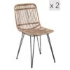 Set Van 2 Metalen En Natuurlijke Rotan Tuinstoelen -VIDAXL Winkel 1000131376