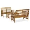 VidaXL - Loungeset - Bruin - Hout -VIDAXL Winkel 1000143837