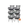 VDG Set Van 6 - Jasmine Dining Tuinstoel - Black -VIDAXL Winkel 1000157510