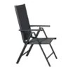 Hioshop Kelly 1 X Tuinstoel- Verstelbare Rug- 7 Posities- Zwart/grijs 2 Hioshop Kelly 1 X Tuinstoel- Verstelbare Rug- 7 Posities- Zwart/grijs -VIDAXL Winkel 1000158769
