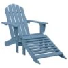VidaXL - Tuinstoel Adirondack - Blauw - Hout - Met Voetenbank -VIDAXL Winkel 1000159091