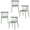 WOOOD Bliss Tuinstoelen - Kunststof - Jadegroen - Set Van 4 -VIDAXL Winkel 1000160782