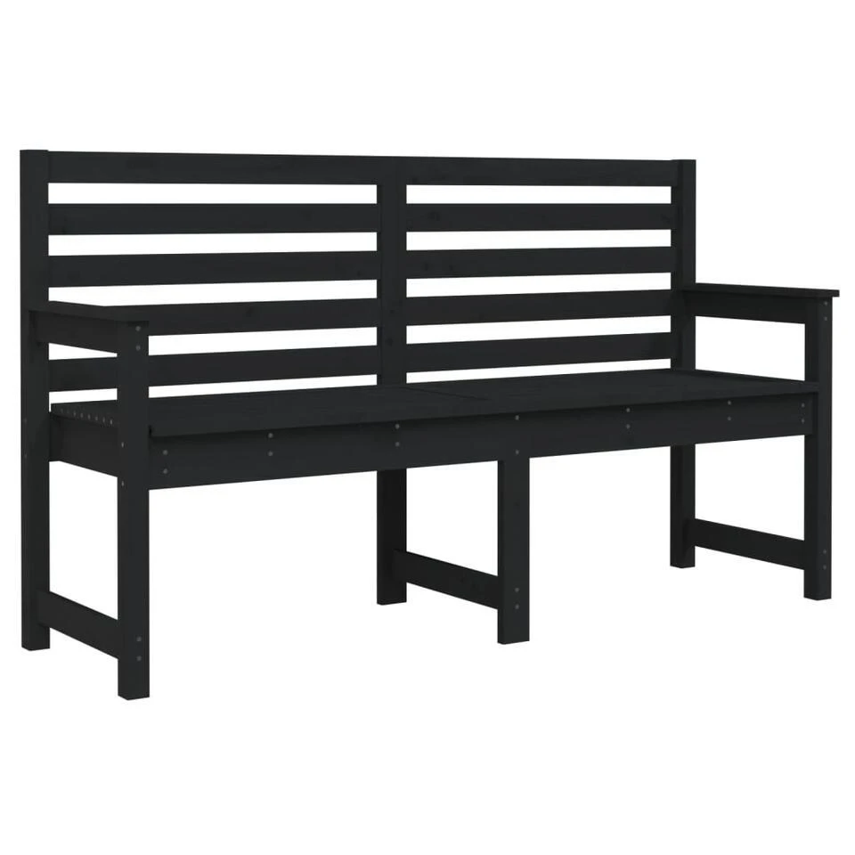 VidaXL - Tuinbank - Zwart - Grenenhout - 159.5 X 48 X 91.5 Cm 3 VidaXL - Tuinbank - Zwart - Grenenhout - 159.5 X 48 X 91.5 Cm