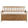 SOVANA - Tuinbank Met Opbergruimte - Lichthout/Taupe - Acaciahout -VIDAXL Winkel 1000170918