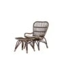 Svea - Leila Loungestoel - Donker Walnoot - Rattan -VIDAXL Winkel 1000171024