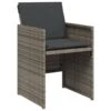 VidaXL - Tuinstoelen Met Kussens - Grijs - Poly Rattan - 4 Stuks -VIDAXL Winkel 1000172601