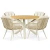 Tuinset 4 Personen 125 Cm Aluminium/wicker Taupe Coco Custa/Ancona -VIDAXL Winkel 1000173054