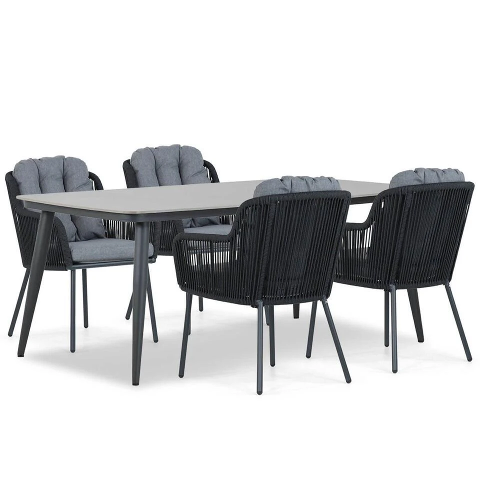 Tuinset 4 Personen 180 Cm Aluminium/rope Grijs Santika Furniture Santika 3 Tuinset 4 Personen 180 Cm Aluminium/rope Grijs Santika Furniture Santika