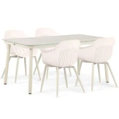 Tuinset 4 Personen 160 Cm Kunststof Taupe Lifestyle Garden Furniture