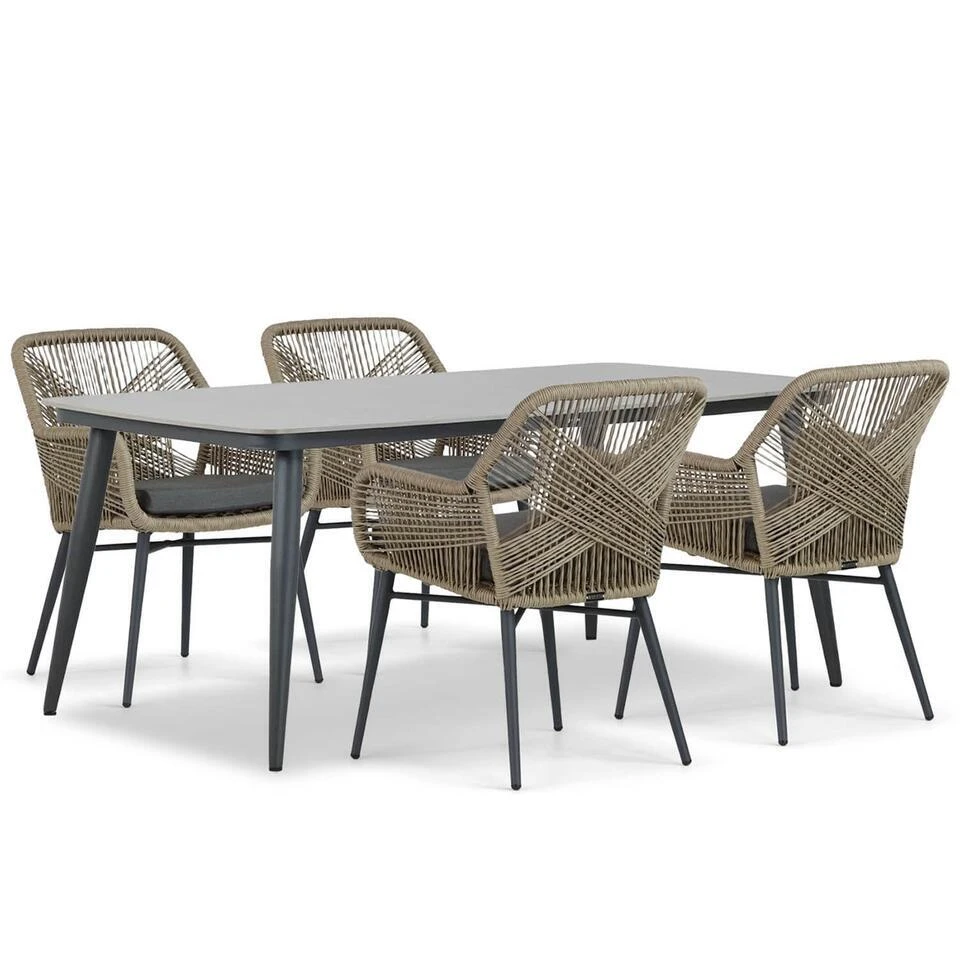 Tuinset 4 Personen 180 Cm Aluminium/wicker Taupe Lifestyle Garden Furniture 3 Tuinset 4 Personen 180 Cm Aluminium/wicker Taupe Lifestyle Garden Furniture