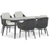 Tuinset 4 Personen 180 Cm Aluminium/wicker Grijs Santika Furniture Santika -VIDAXL Winkel 1000178137