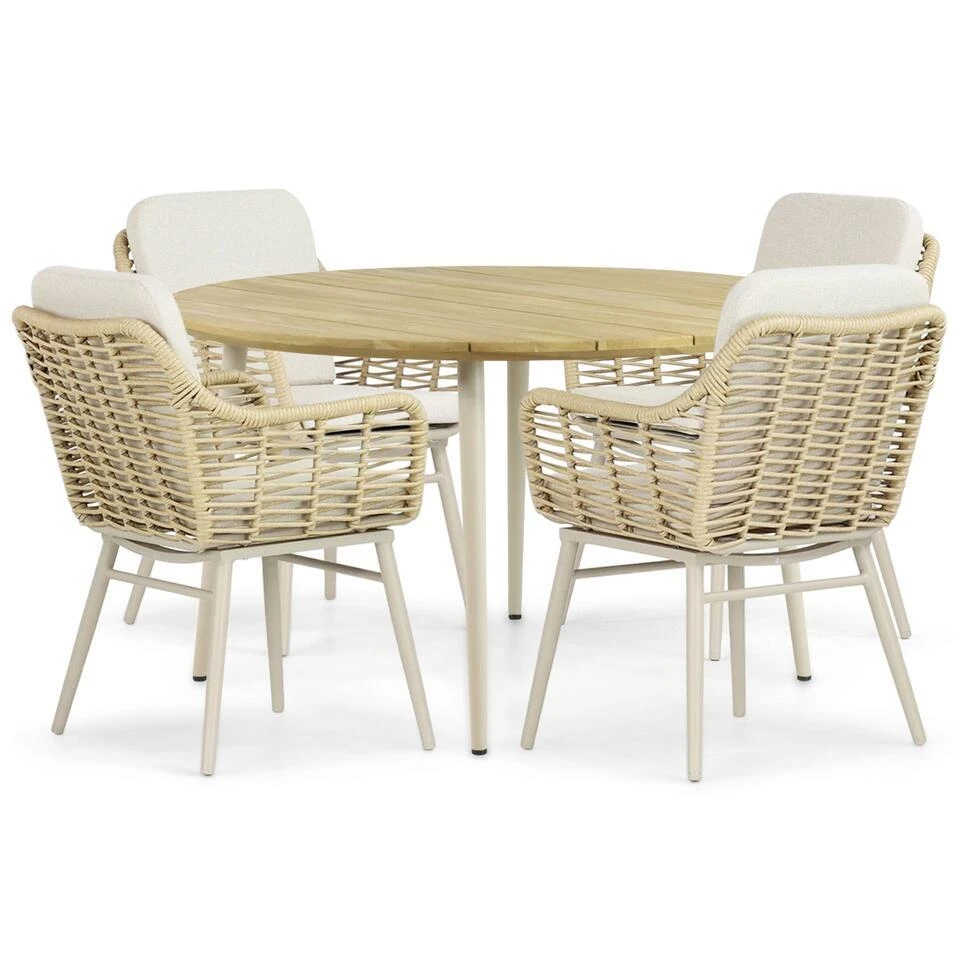 Tuinset 4 Personen 130 Cm Aluminium/rope Taupe Coco Antoni/Montana 3 Tuinset 4 Personen 130 Cm Aluminium/rope Taupe Coco Antoni/Montana