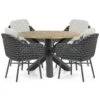 Tuinset 4 Personen 120 Cm Aluminium/wicker Grijs Santika Furniture Santika -VIDAXL Winkel 1000178144