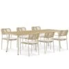 Tuinset 6 Personen 240 Cm Aluminium/rope Taupe Coco Penya/Matale