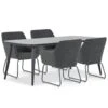 Tuinset 4 Personen 180 Cm Outdoor Textiel Grijs Lifestyle Garden Furniture -VIDAXL Winkel 1000178688