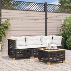 VidaXL - Tuinbank - Zwart - Poly Rattan - 3 Stuks -VIDAXL Winkel 1030ec4ec7c14b8eabd934ed871fb1e0