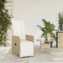 VidaXL - Verstelbare Tuinstoel Met Kussens - Beige - Poly Rattan -VIDAXL Winkel 12eac2721b1c49f0aace1feb1c61e115