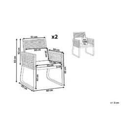 Beliani Tuinstoel CANETTO - Zwart Aluminium -VIDAXL Winkel 1375fde001724a5fb9b8152d957062a2