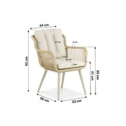 Tuinset 4 Personen 180 Cm Aluminium/wicker Taupe Coco Custa/Vienna -VIDAXL Winkel 137965ed38e040b99546502f2946f37d 1