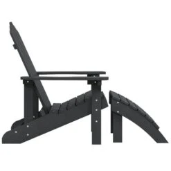 VidaXL - Tuinstoel Adirondack - Antraciet - Polyetheen - Met Voetenbank -VIDAXL Winkel 140ca16251bb4b0580df1062a32d26ef