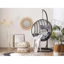 Beliani Hangstoel ASPIO - Zwart Pe Rotan -VIDAXL Winkel 1498029831 0101