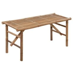VidaXL - Tuinbank Inklapbaar Met Antraciet Kussen - Bamboe - 118x38x45 Cm -VIDAXL Winkel 149bdf20360a402b9d148495a2f70174