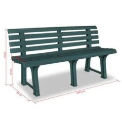 VidaXL Tuinbank 145,5 Cm Kunststof Groen -VIDAXL Winkel 15427184f7ad49bdad31d0e9949fcc76