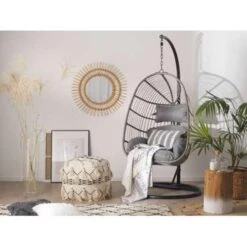 Beliani Hangstoel CASOLI - Grijs Pe Rotan -VIDAXL Winkel 1640452479 0101