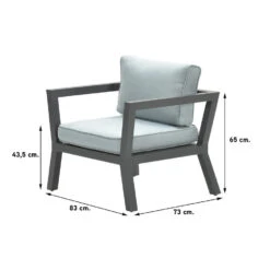 Garden Impressions San Luis Loungestoel - Mint Grijs -VIDAXL Winkel 1945392173 0101